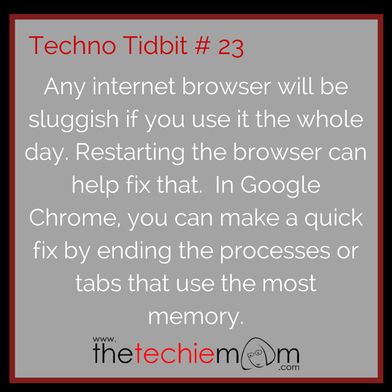 Techno Tidbit #23 Quick Fix for a sluggish google chrome