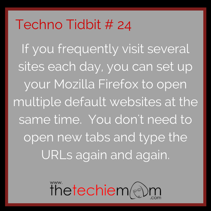 Techno Tidbit #24 open multiple tabs when starting mozilla firefox