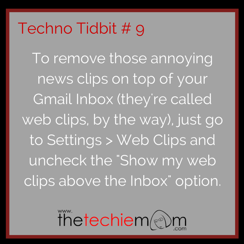 Techno Tidbit #9: Disabling Web Clips